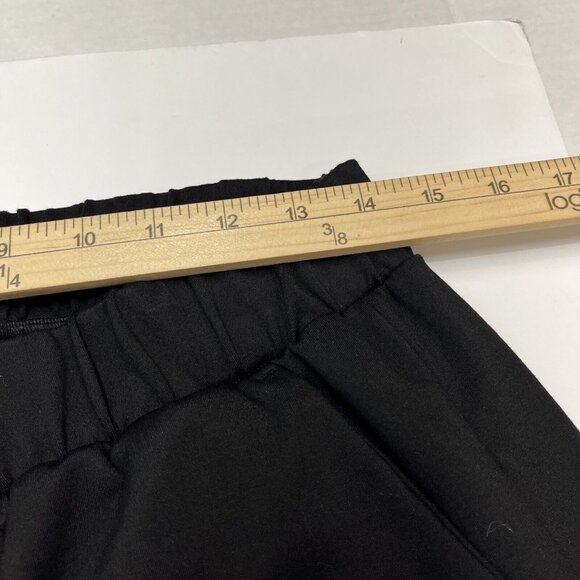 Universal Standard Stephanie Wide Leg Ponte Womens XS 10-12 Black Snap Leg Hem - Picture 6 of 9